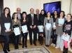 Emil Stoyanov and the fellows of Pygmalion Foundation at the ceremony together with Dimitar Matev, Deputy Director of the Plovdiv National Library